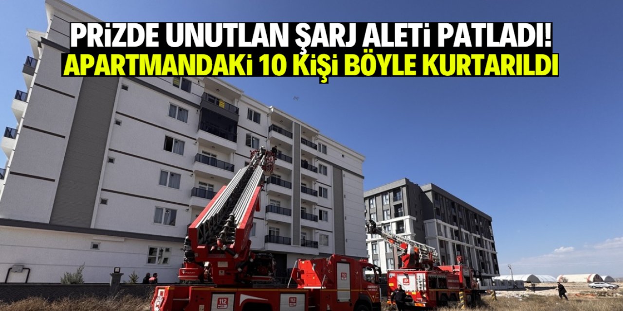 Prizde unutulan şarj aleti patladı! 10 kişi böyle kurtarıldı