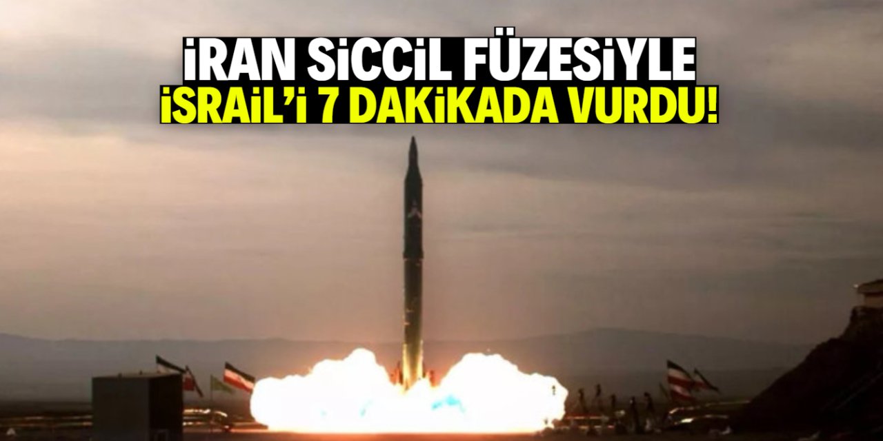 İran 7 dakikada İsrail'i vurdu! Siccil Füzesi kullanıldı