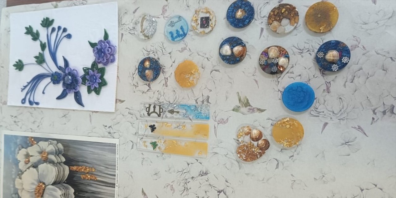 Konya'da yükümlülere kağıt rölyef kursu düzenlendi