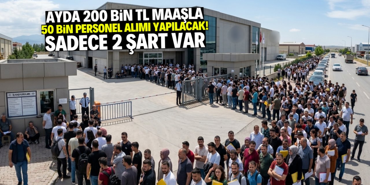 Ayda 200 bin TL maaşla 50 bin personel alımı yapılacak