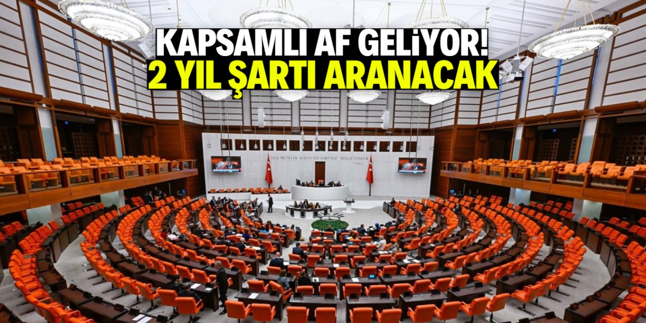 Kapsamlı af 2 yıl şartıyla geliyor