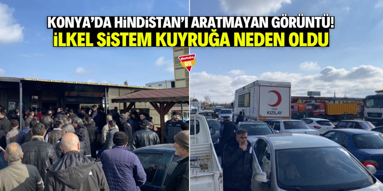 Konya'nın Hindistan'ı yaşatan bölgesinde kuyruk var