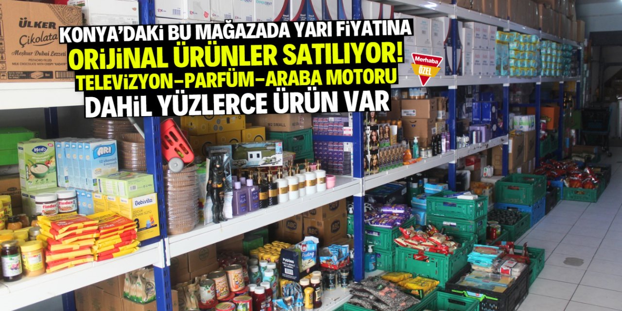 Konya'da yarı fiyatına orijinal ürün satan mağaza ilgi görüyor
