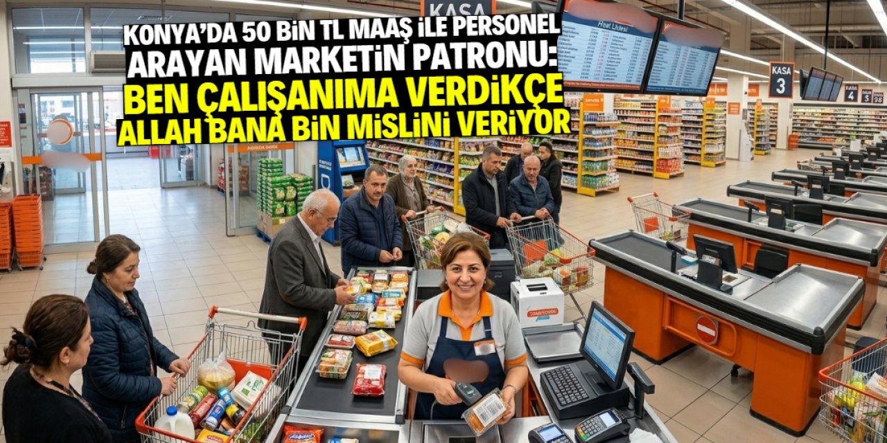 Konya'da bu market 50 bin TL maaş ile personel arıyor