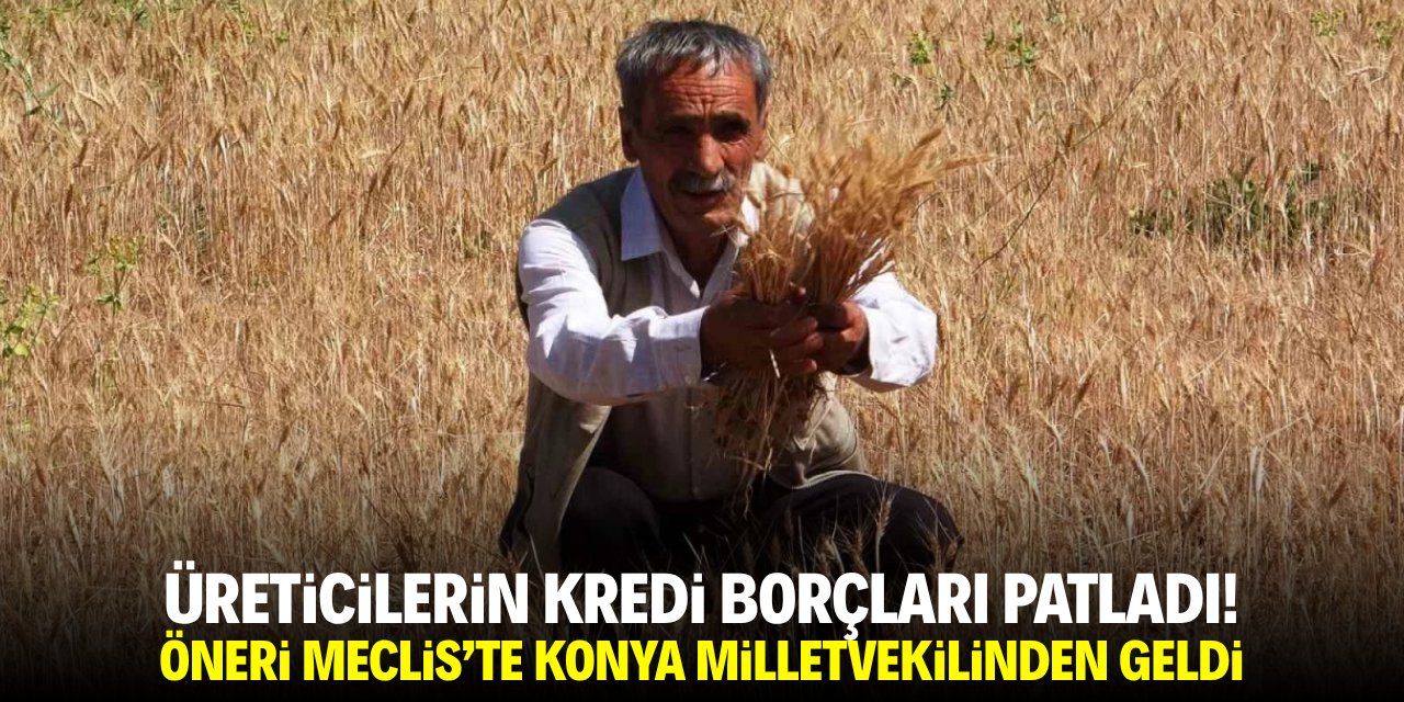 Üreticilerin kredi borçları patladı! Öneri Meclis'te Konya milletvekilinden geldi