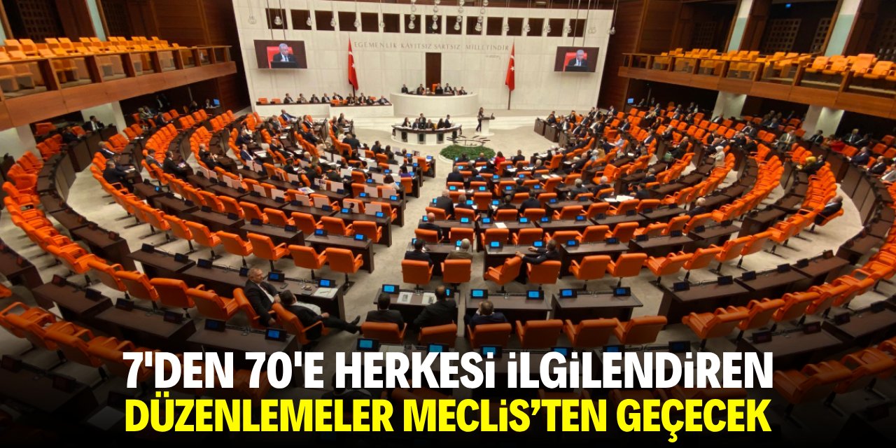 7'den 70'e herkesi ilgilendiren düzenlemeler Meclis'ten geçecek