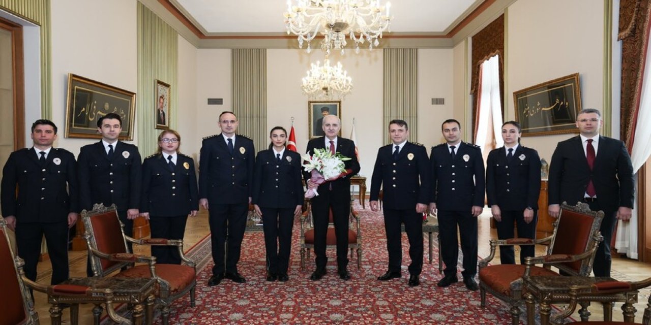 TBMM Başkanı Kurtulmuş, Türk Polis Teşkilatının 181. kuruluş yılı dolayısıyla polisleri kabul etti