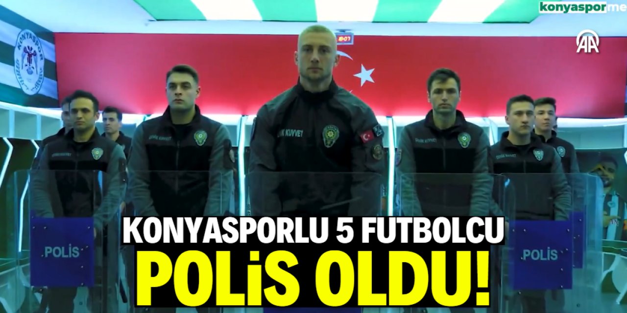 Konyasporlu 5 futbolcu polis oldu! İşte o görüntüler