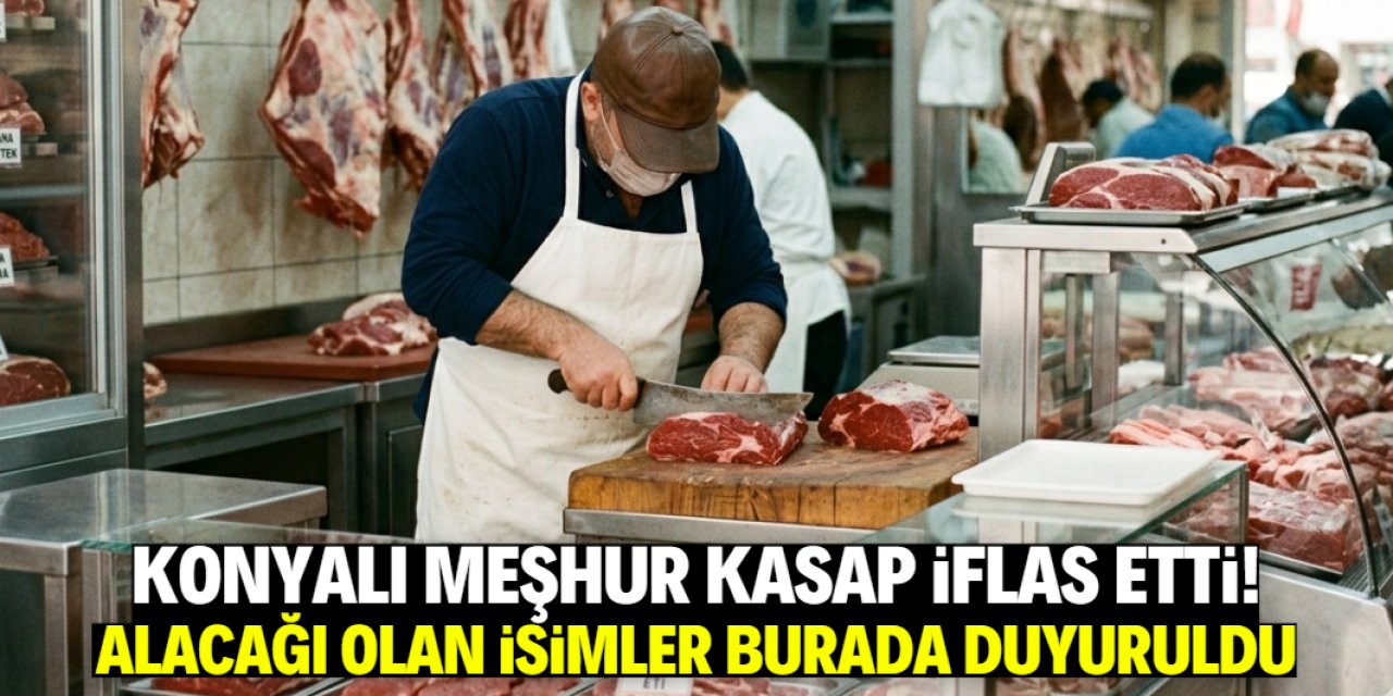 Konyalı meşhur kasap iflas etti! Alacağı olanlar burada duyuruldu