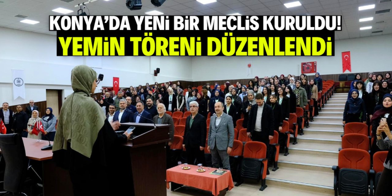 Konya'da Çınar Meclis kuruldu! Yemin töreni düzenlendi