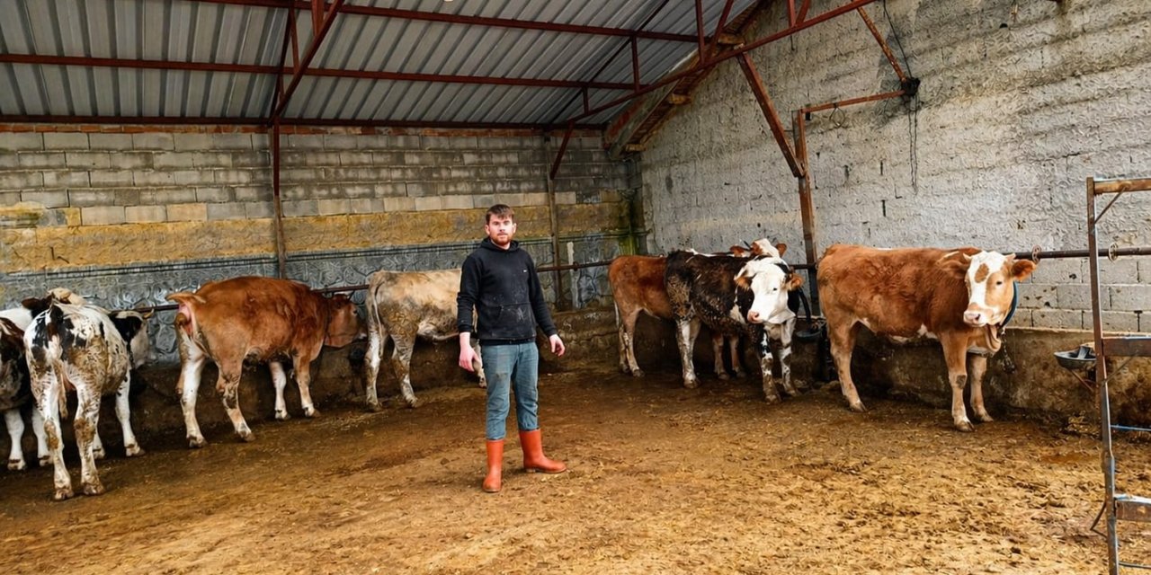 Erzurum'dan gelen kurbanlıklar Konya'da talep görüyor