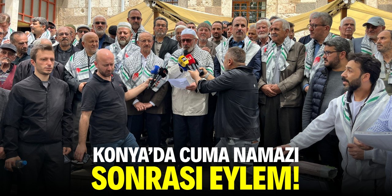 Konya'da cuma namazı sonrası eylem!