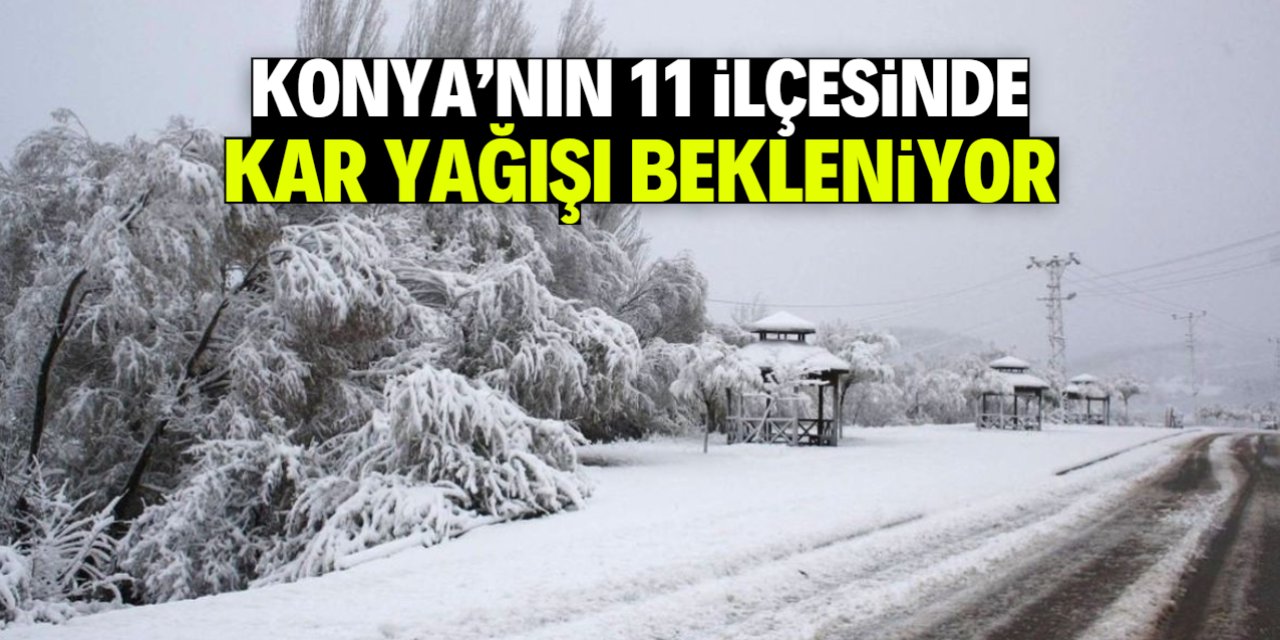Konya'nın 11 ilçesinde kar yağışı bekleniyor