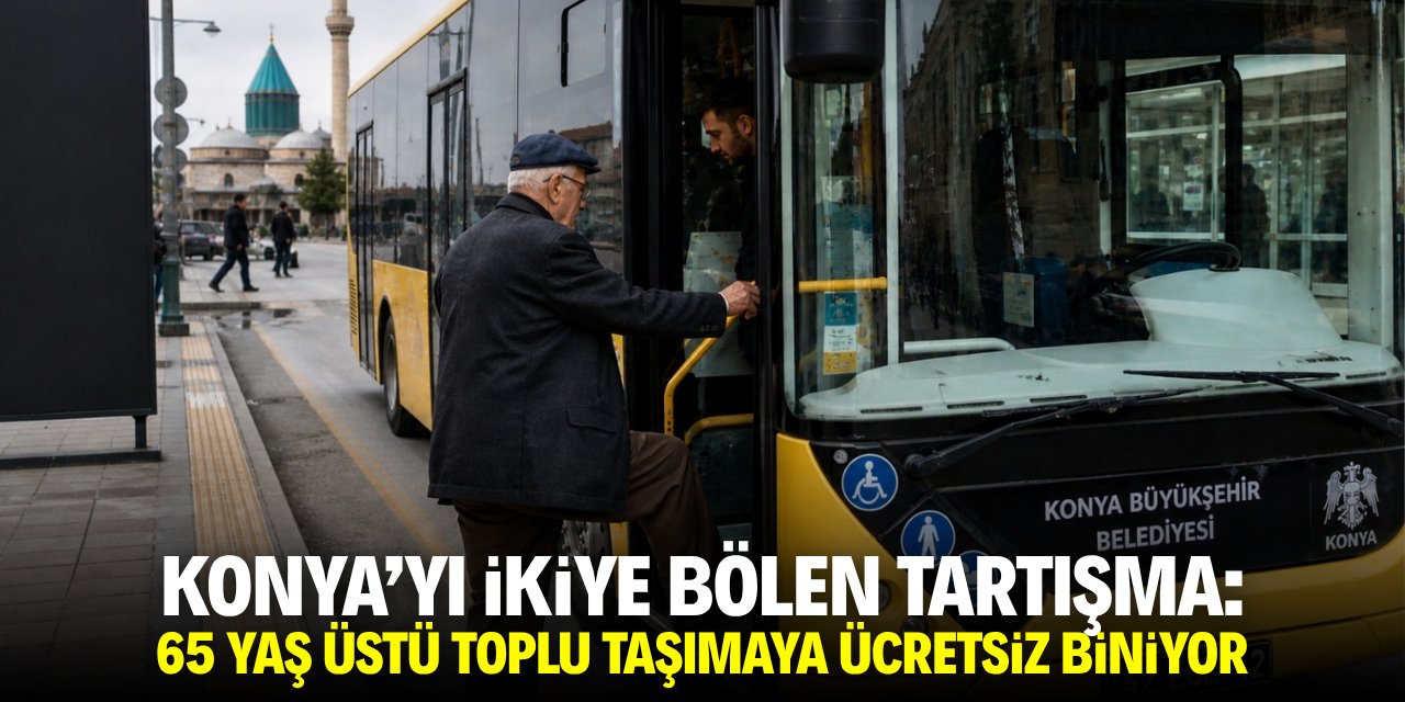 Konya’yı ikiye bölen tartışma! 65 yaş üstü toplu taşımaya ücretsiz biniyor