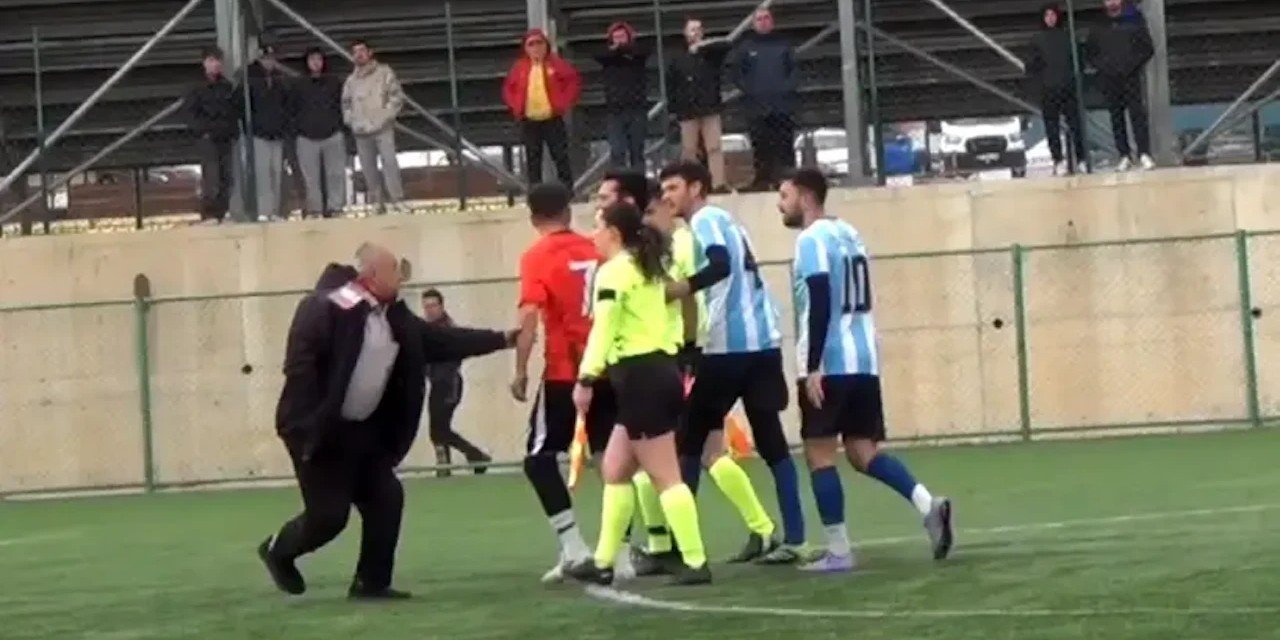 Hakemi yumruklayan futbolcuya gözaltı