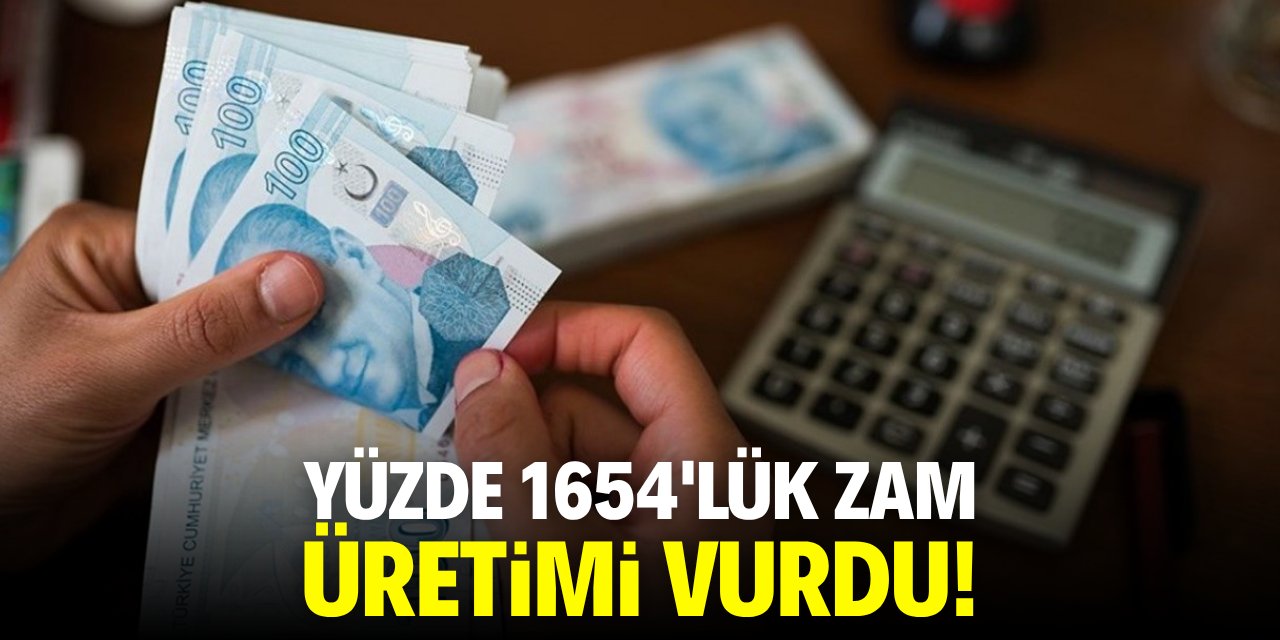 Yüzde 1654’lük zam üretimi vurdu!