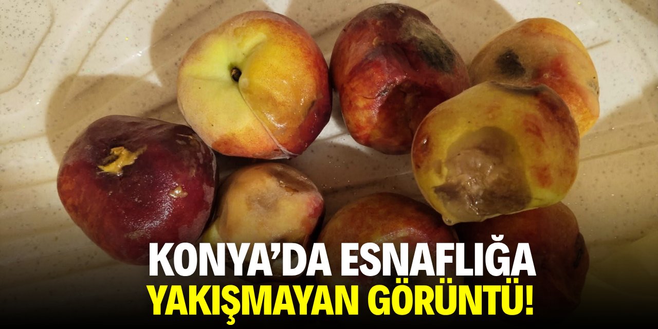 Konya’da esnaflığa yakışmayan görüntü!