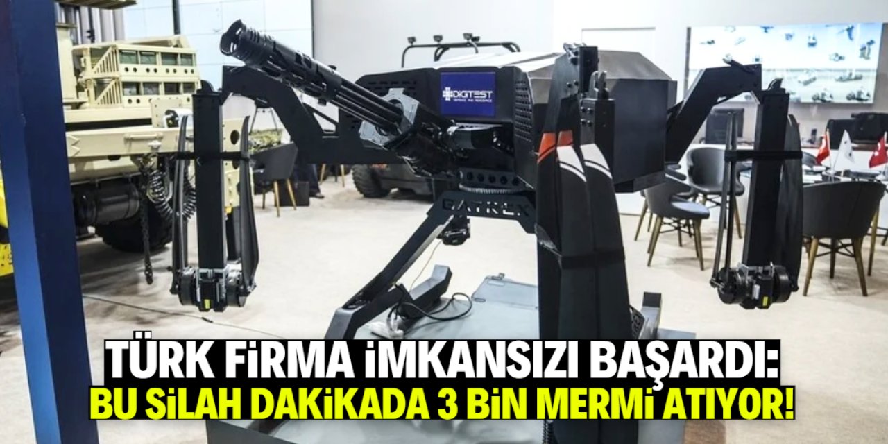 Türk firma imkansızı başardı: Dakikada 3 bin mermi atan yerli silahı üretti!