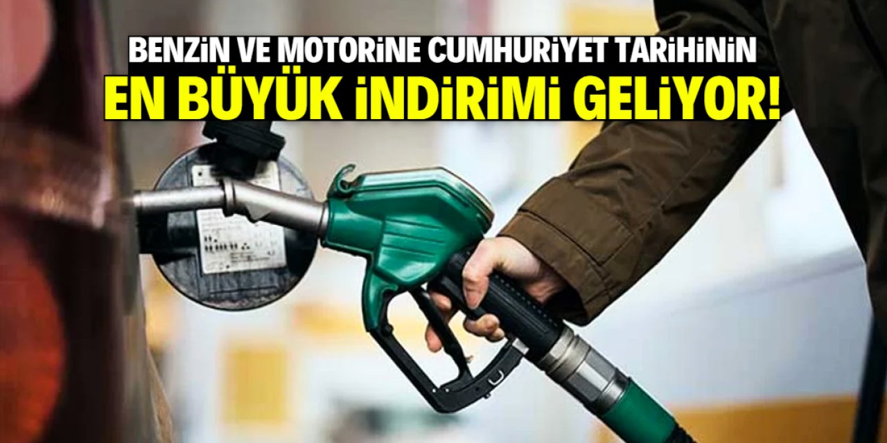 Benzin ve motorine Cumhuriyet tarihindeki en büyük indirim geliyor