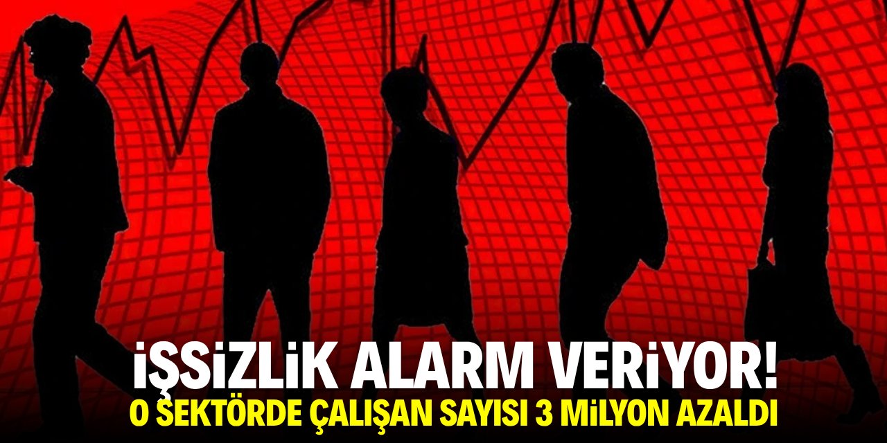 İşsizlik alarm veriyor! O sektörde çalışan sayısı 3 milyon azaldı