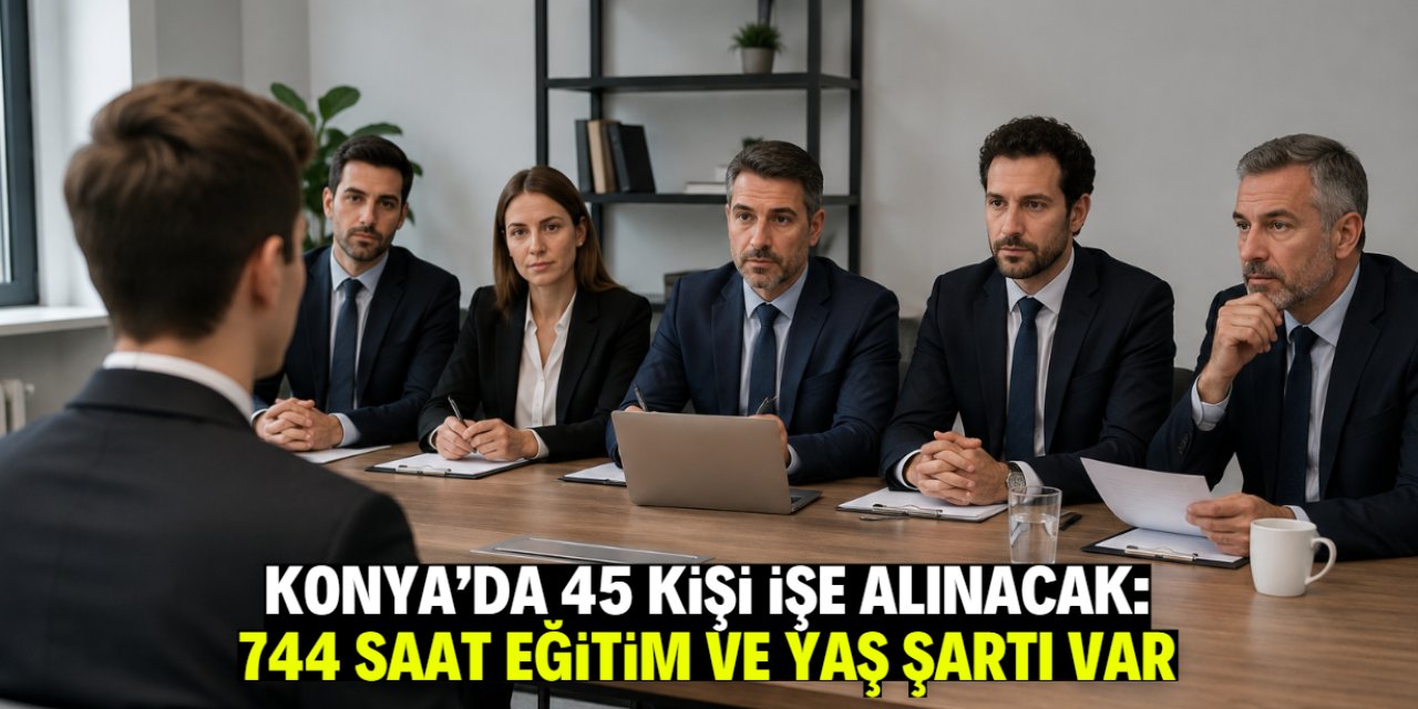 Konya'da 45 kişi işe alınacak: 744 saat eğitim ve yaş şartı var!