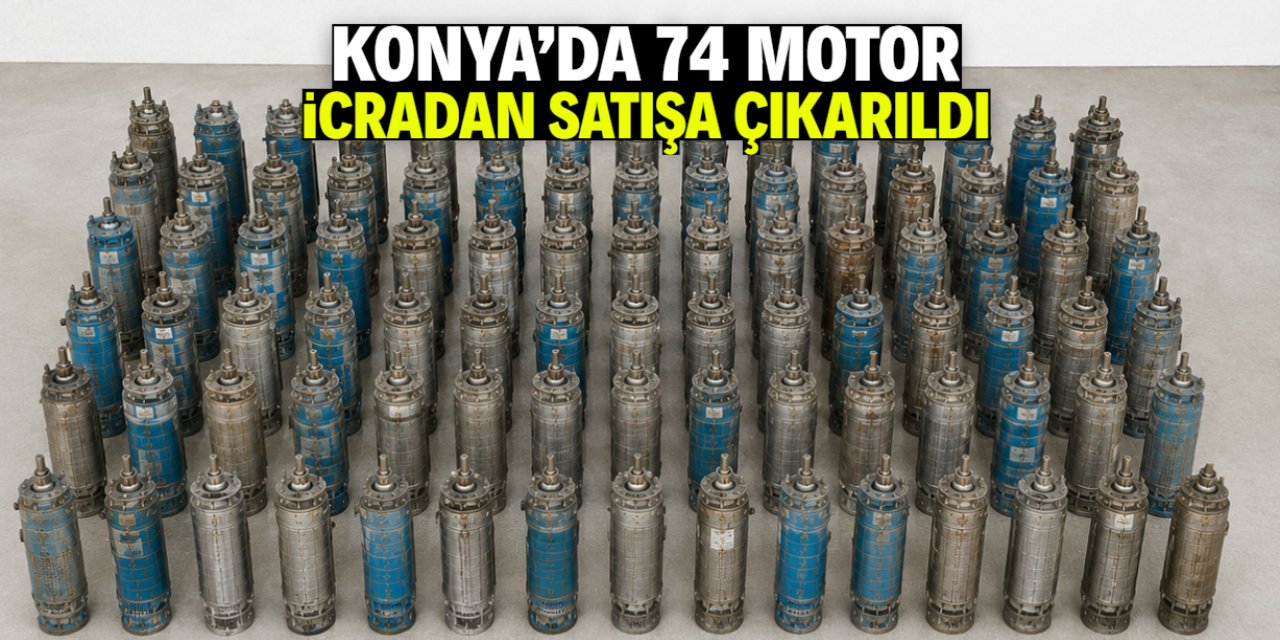 Konya'da 74 motor icradan satışa çıkarıldı