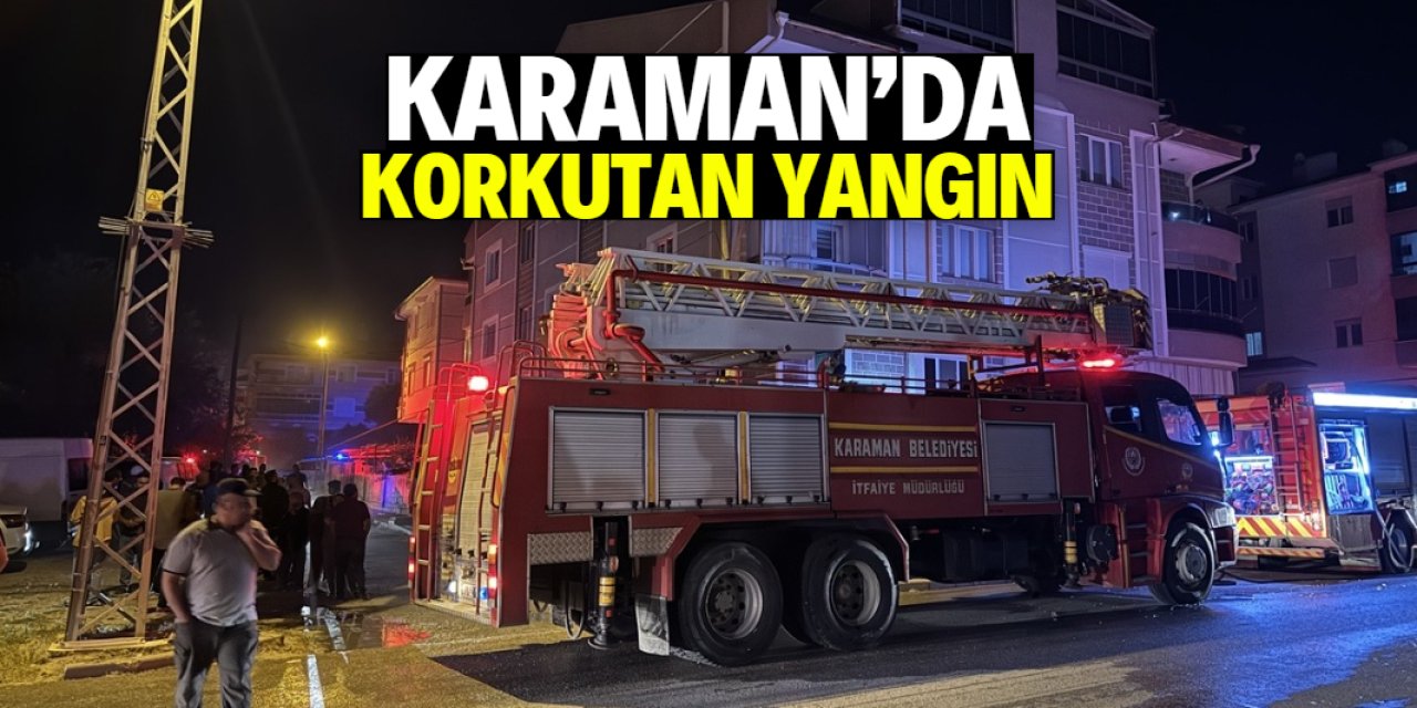 Karaman'da korkutan ev yangını: 2 kişi yaralandı
