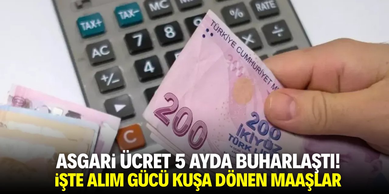 Asgari ücret 5 ayda buharlaştı! İşte uçup giden maaşlar