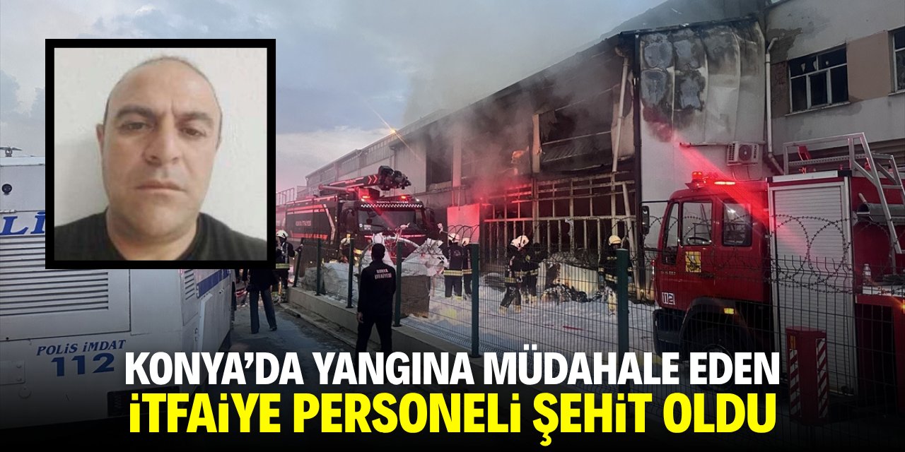 Konya'da yangına müdahale eden itfaiye personeli ş