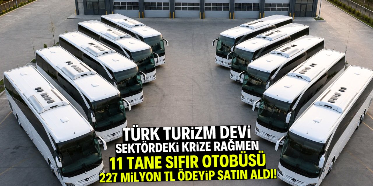 Sektördeki krize rağmen 11 tane otobüsü 227 milyon