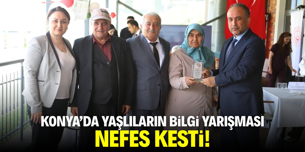 Konya'da yaşlıların bilgi yarışması nefes kesti!