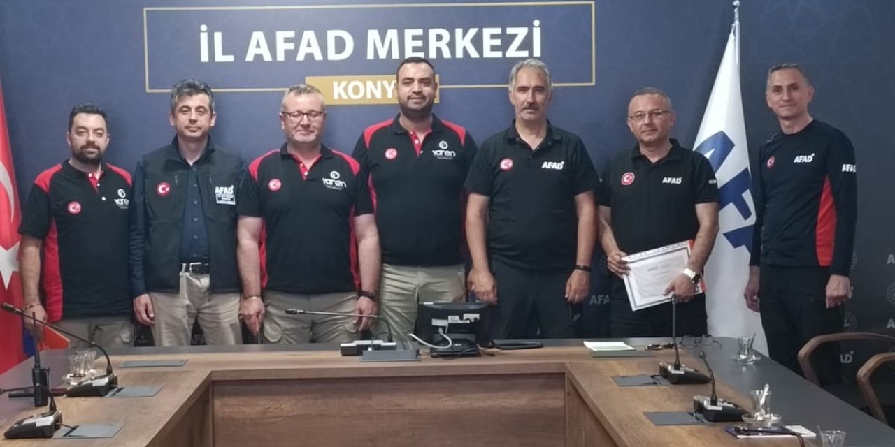 Yaren ekibine AFAD'dan teşekkür belgesi