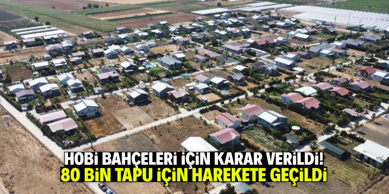Hobi bahçelerinde yeni dönem: 80 bin tapu için hemen harekete geçildi!