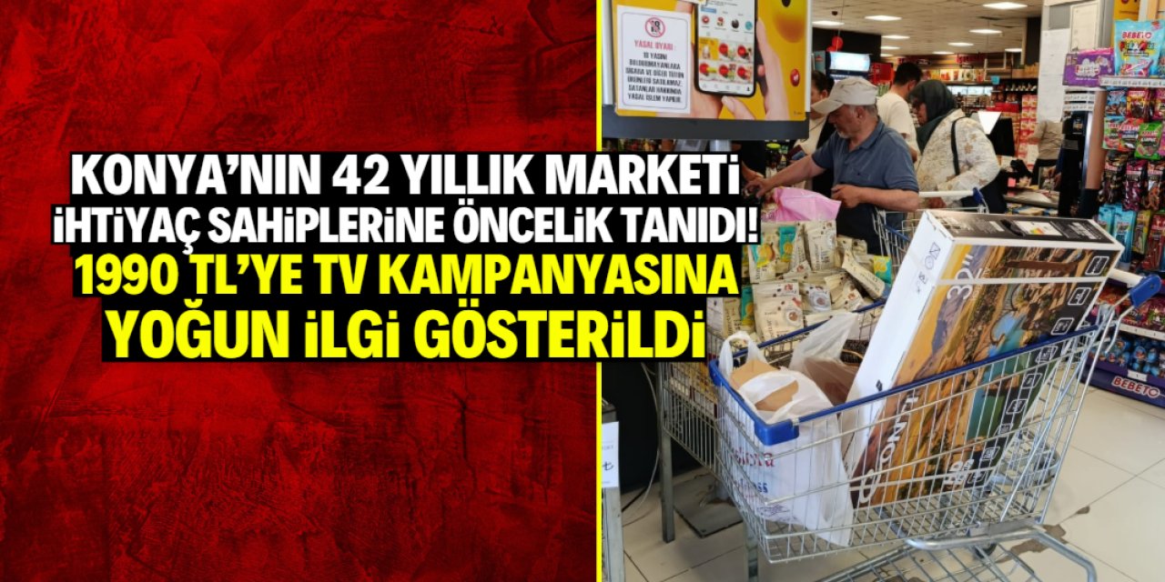 Konya'nın 42 yıllık marketi ihtiyaç sahiplerine öncelik tanıdı! Kampanyaya yoğun ilgi