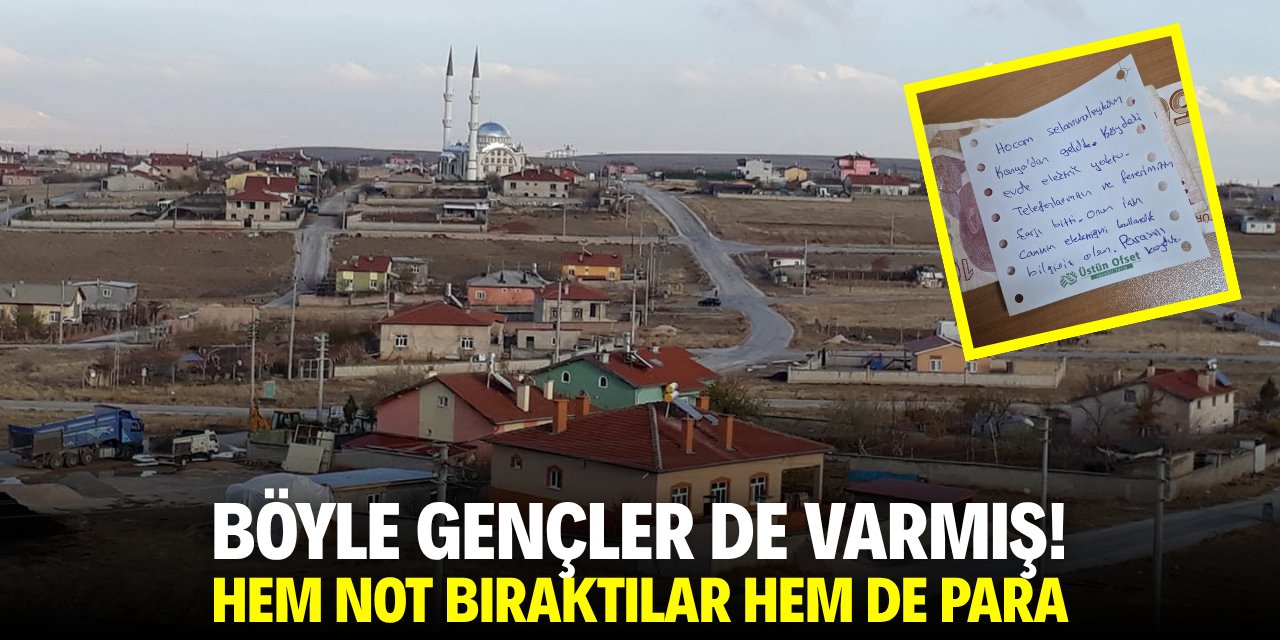 Böyle gençler de varmış! Hem not bıraktılar hem de para