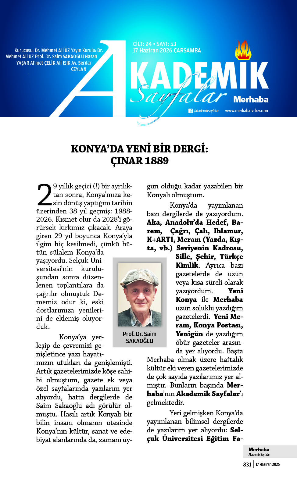 Cilt24, Sayı 53, 17 Haziran 2026