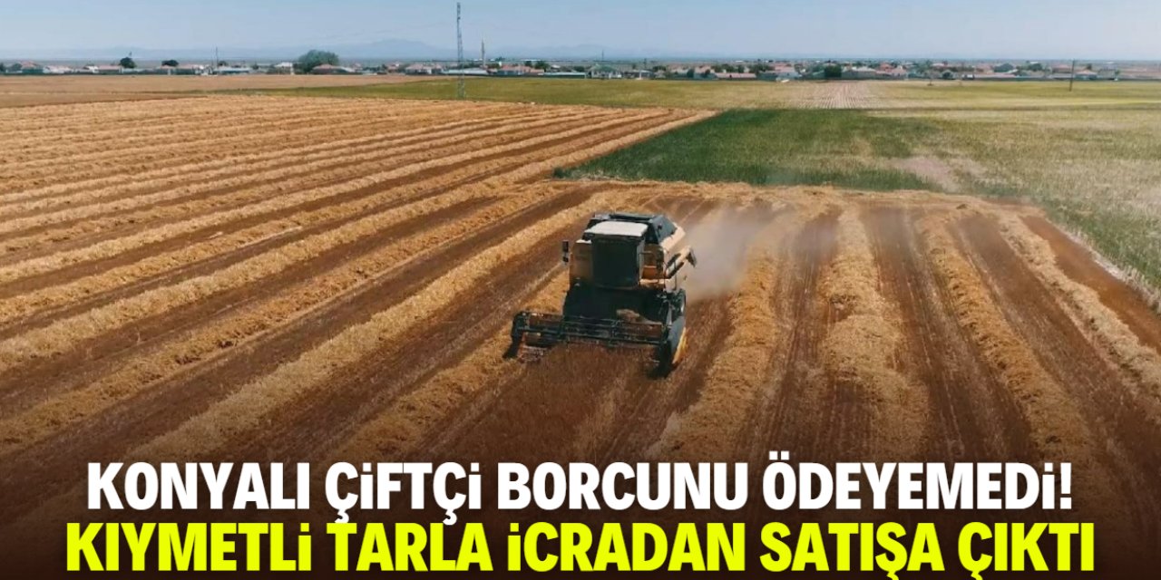 Konyalı çiftçi borcunu ödeyemedi! Dev tarlanın metresi 75 TL'den satılacak