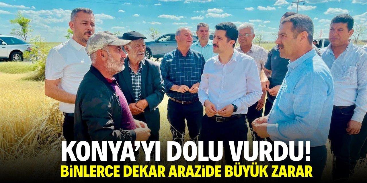 Konya'yı dolu vurdu! Binlerce dekar arazide büyük zarar