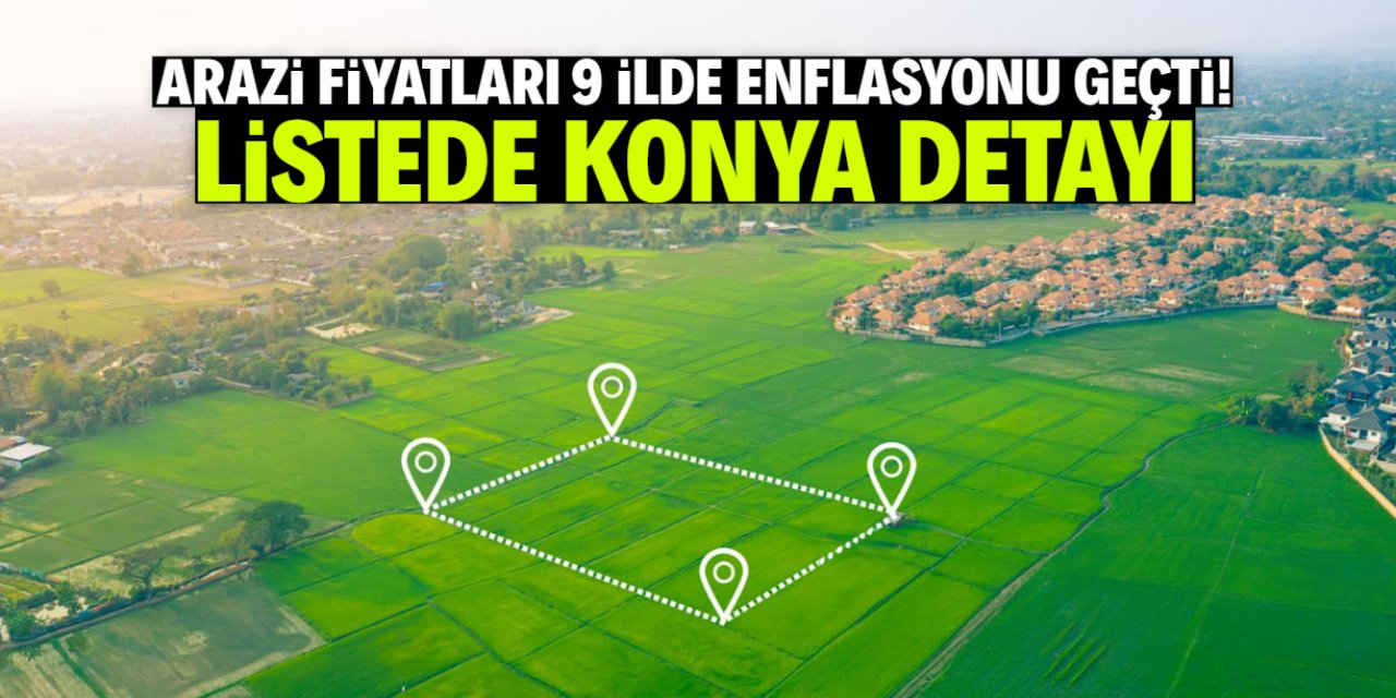 Arazi fiyatları 9 ilde enflasyondan daha çok arttı! Listede Konya detayı