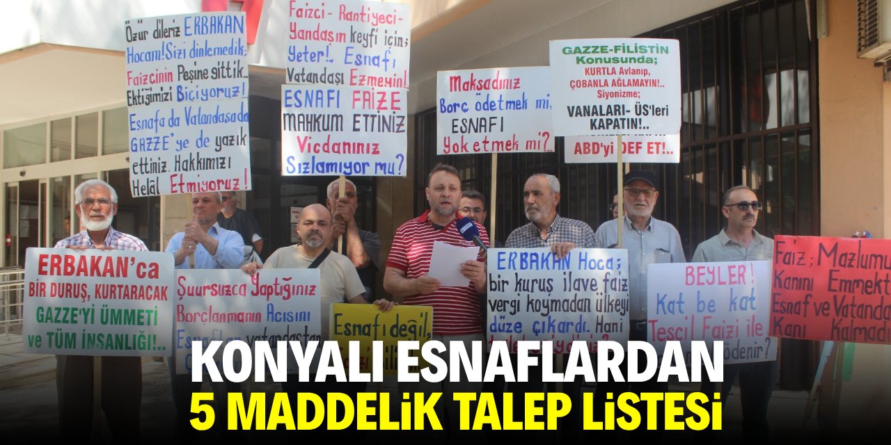 Konyalı esnaflardan 5 maddelik talep listesi