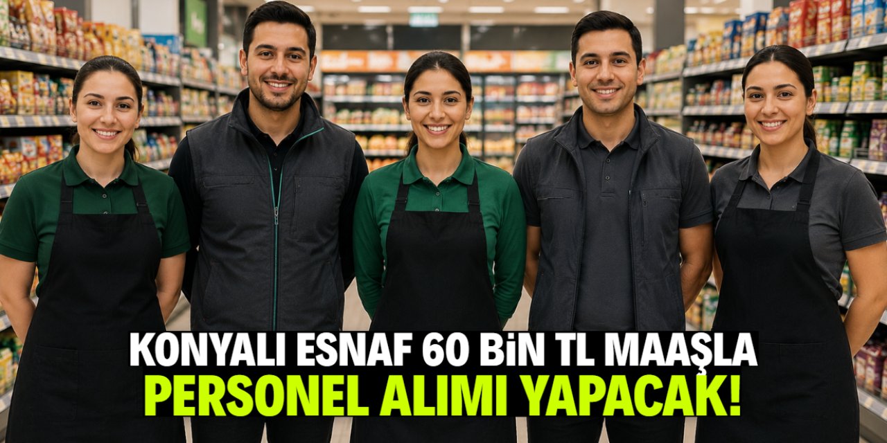 Konyalı esnaf 60 bin TL maaşla personel arıyor