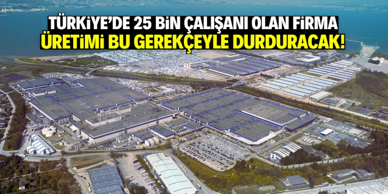 Türkiye'de 25 bin çalışanı olan firma üretimi durduracak! Gerekçesi belli oldu