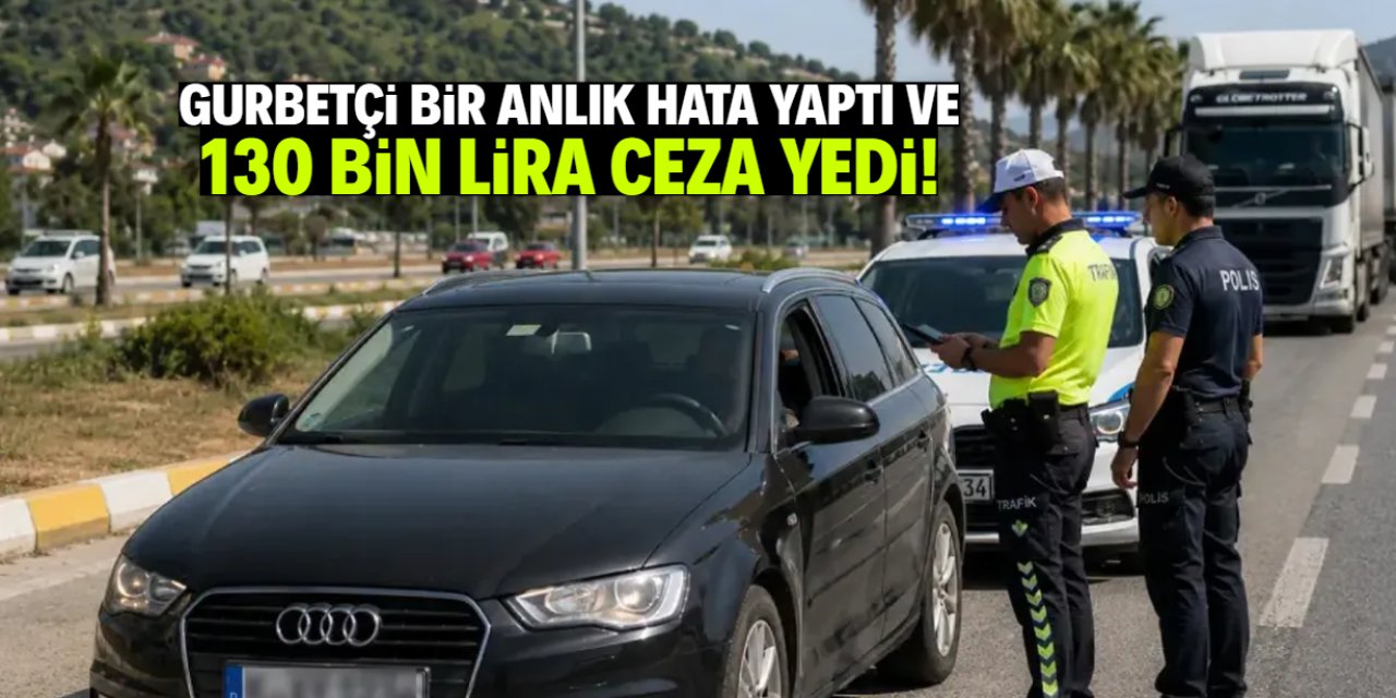 Gurbetçi bir anlık hata yaptı ve 130 bin lira ceza yedi!