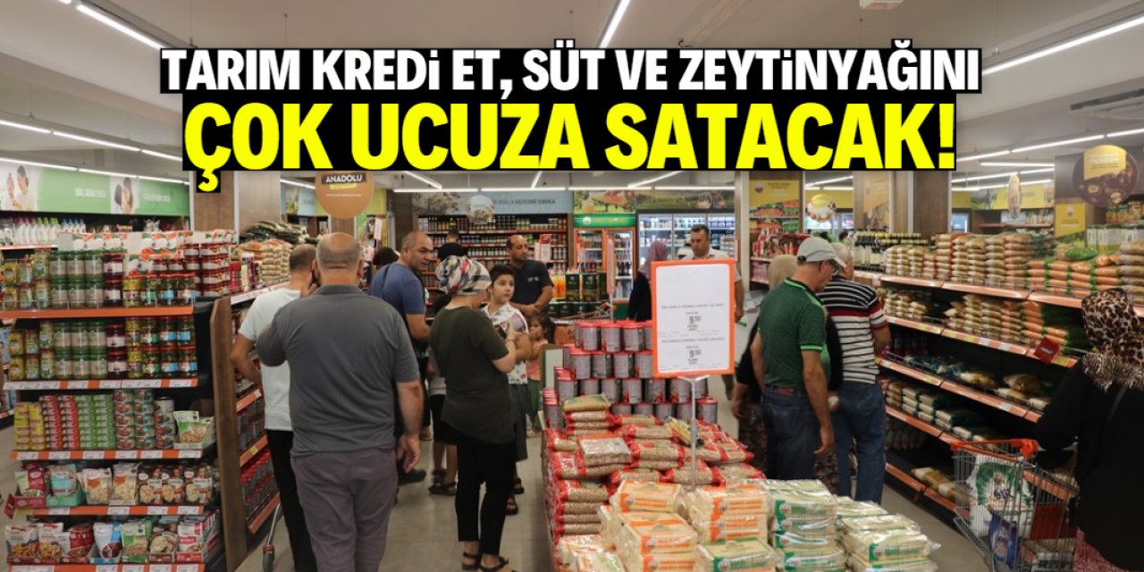 Tarım Kredi 3 ürünü en uygun fiyata satacak! Et, süt ve zeytinyağı hiç bu kadar ucuz olmadı