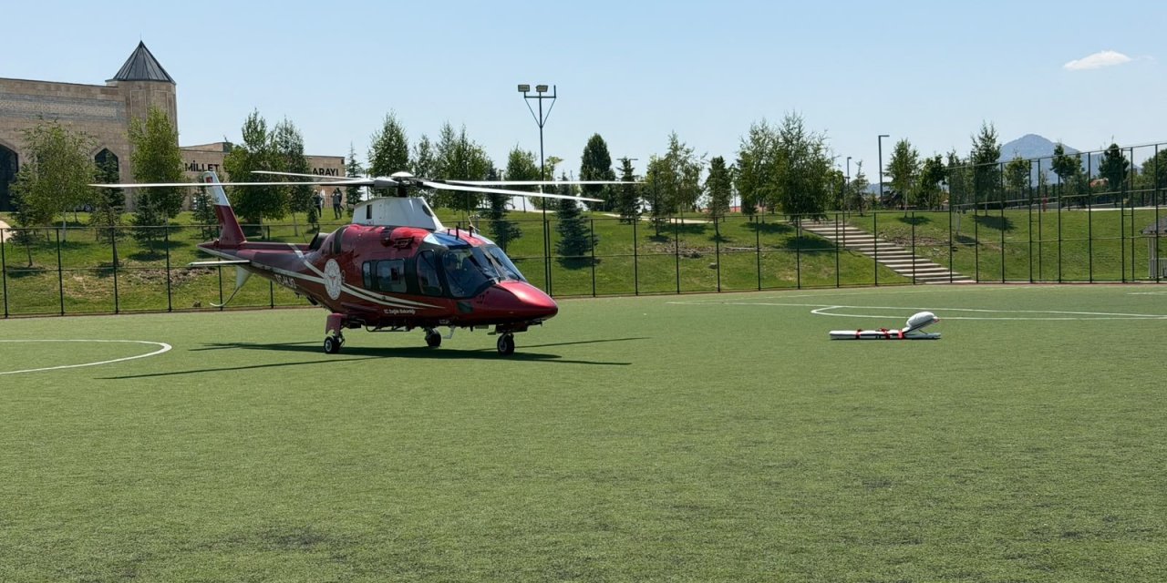Durumu kritik hasta hava ambulansıyla Konya'ya sevk edildi