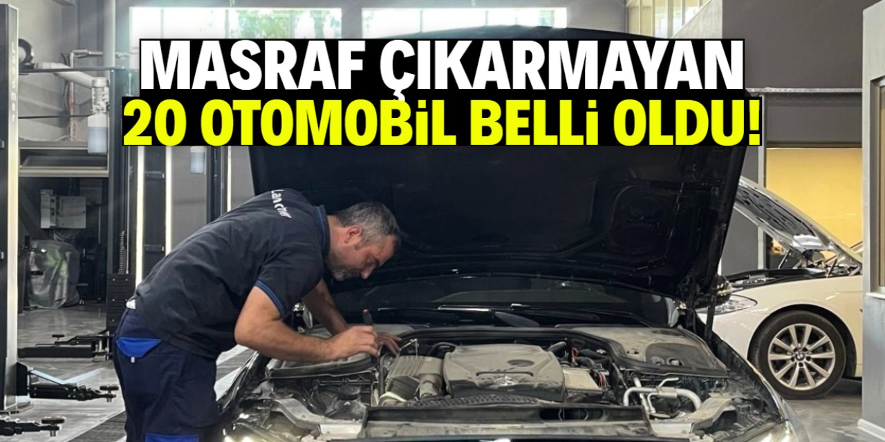 Masraf çıkarmayan 20 otomobil belli oldu! Satın alan sanayiye uğramıyor