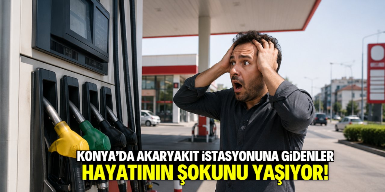 Konya'da akaryakıt istasyonuna gidenler hayatının şokunu yaşıyor!