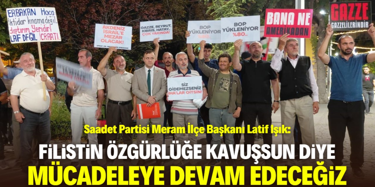 'Filistin'in özgürlüğü için mücadelemiz sürecek'