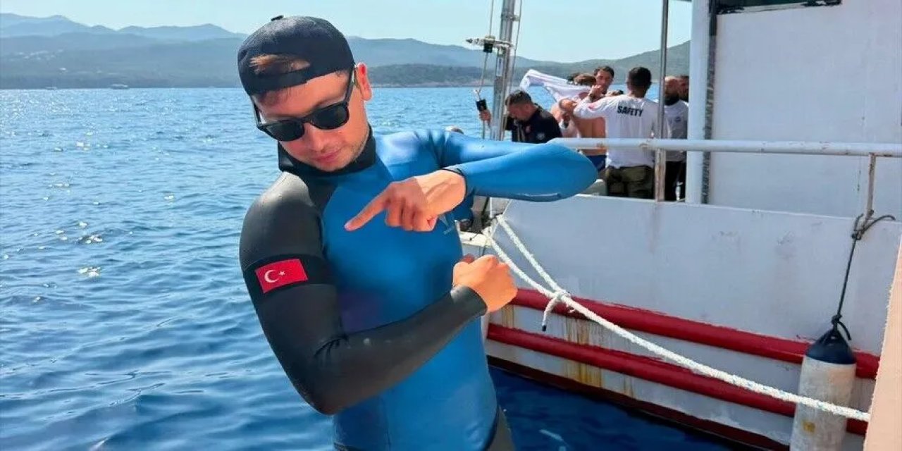 Serbest dalışta Türkiye şampiyonu oldu