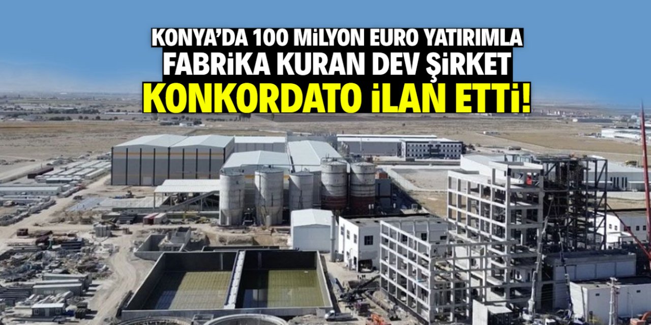 Konya'da 100 milyon Euro yatırımla fabrika kurmuştu! Dev şirket konkordato ilan etti
